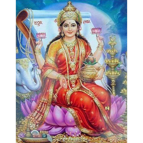 Maa Lakshmi Diamond Painting - KatraBAZAAR