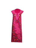 Summer Wear - Pink Suit With A Shape Jaal design - KatraBAZAAR