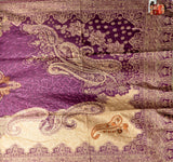 Shawl - Pink with Golden Embroidery - KatraBAZAAR