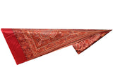 Shawl - Red with Golden Embroidery - KatraBAZAAR