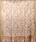 Brown Semi Pashmina Shawl - KatraBAZAAR